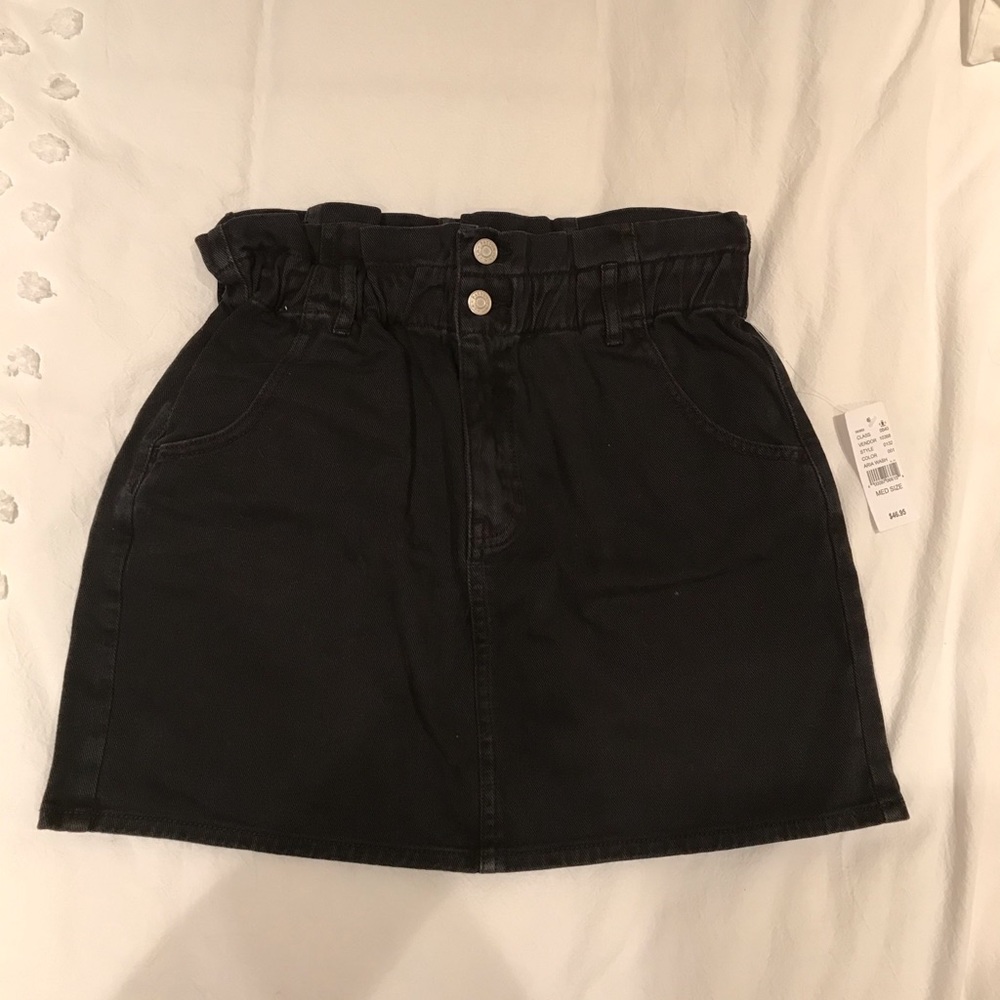 New! Black Paperbag Skirt